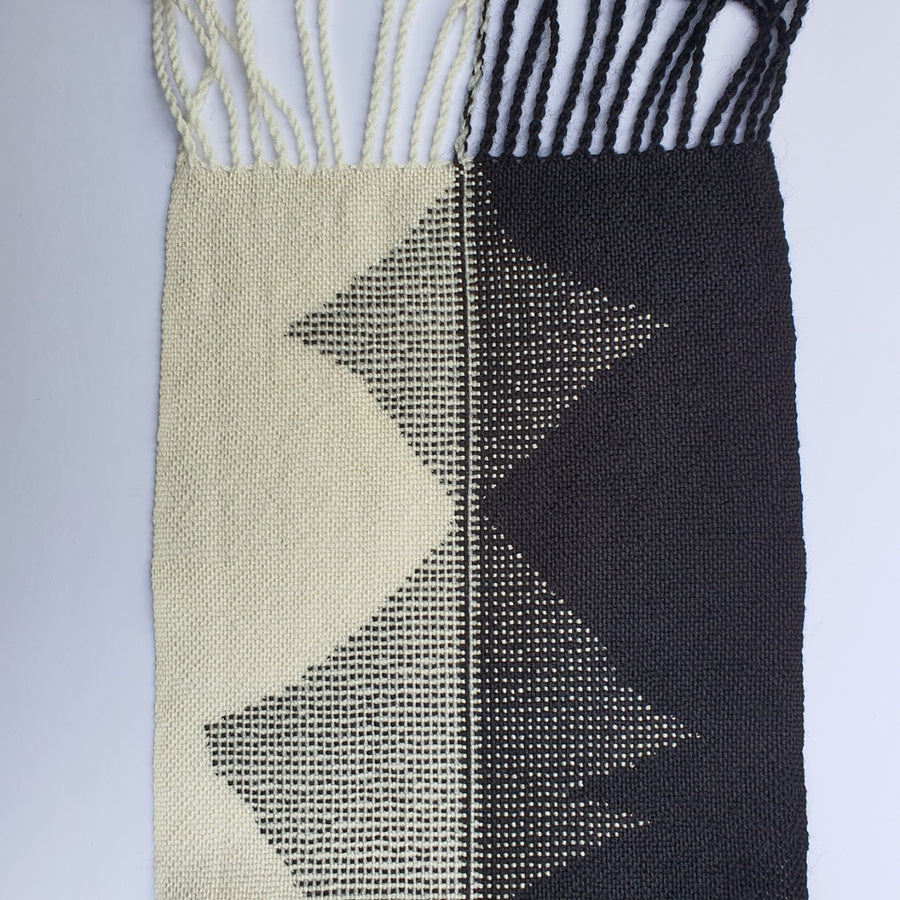 Handwoven silk & wool scarf by Liz Calnan