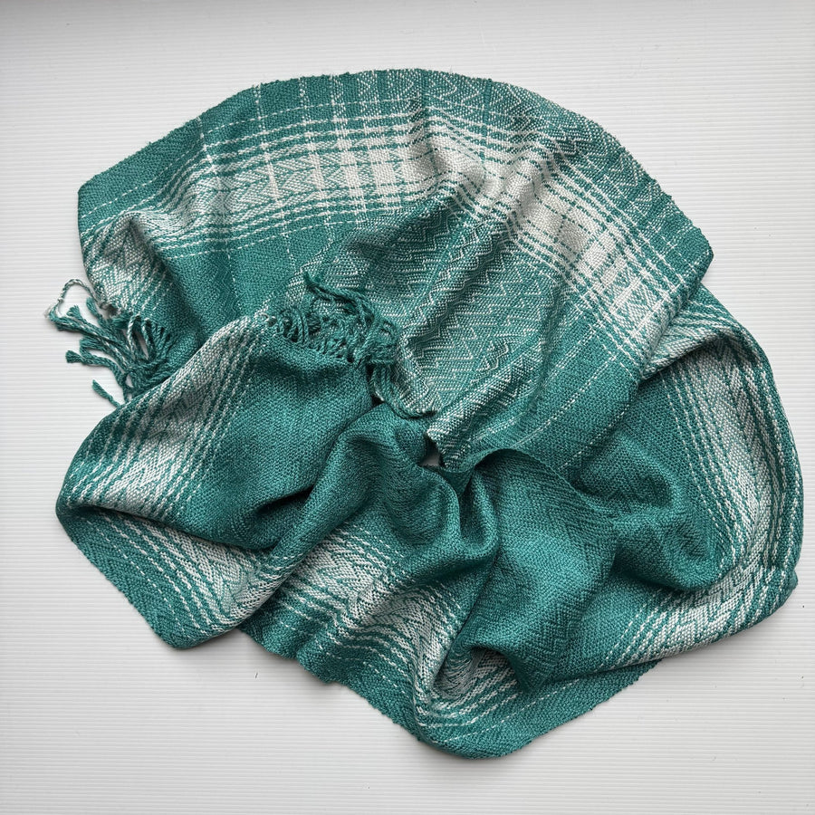 Silk scarf handwoven by Joy Dodd